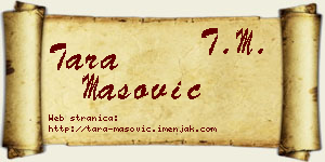 Tara Mašović vizit kartica